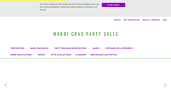 Desktop Screenshot of mardigraspartysales.com