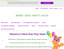 Tablet Screenshot of mardigraspartysales.com
